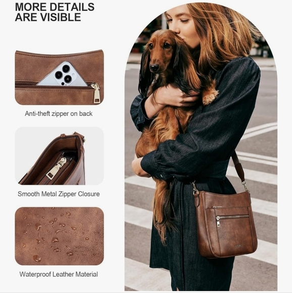 Brown Crossbody Bag NWT - Picture 2 of 16